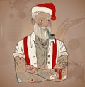 Hipster Santa Claus Royalty Free Stock Photo
