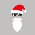 Hipster Santa Claus mask with sunglasses Royalty Free Stock Photo