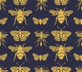 Hipster seamless pattern with Insects . Abstract triangular style.