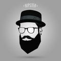 Hipster sign hat Royalty Free Stock Photo