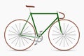 Hipster single speed bike in green and brown colors. City bicycle Royalty Free Stock Photo