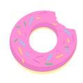 Hipster sprinkled donut float isolated over white background Royalty Free Stock Photo