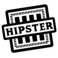 HIPSTER stamp on white Royalty Free Stock Photo