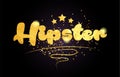 hipster star golden color word text logo icon