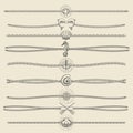 Hipster Style Hand Drawn Nautical Divider Set