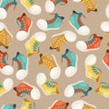 Hipster style seamless pattern with sneakers Royalty Free Stock Photo