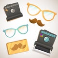 Hipster trendy items vintage collection Royalty Free Stock Photo