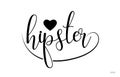 hipster typography text with love heart