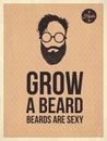 Hipster vintage trendy look quotes, Grow a beard