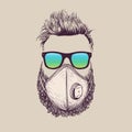 Hipster wearing protection ffp3 mask Royalty Free Stock Photo