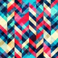 Hipster zigzag seamless pattern with grunge effect