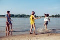 Hipsters At The Beach Royalty Free Stock Photo