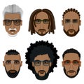 Hipsters bearded african men