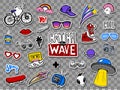 Hipsters cool stickers set Royalty Free Stock Photo