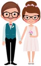 Hipsters Happy bride and groom