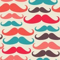 Hipsters mustache seamless pattern