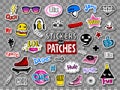 Hipsters teens stickers and patches Royalty Free Stock Photo