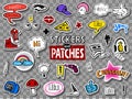 Hipsters teens stickers and patches Royalty Free Stock Photo