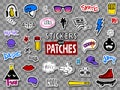 Hipsters teens stickers set Royalty Free Stock Photo