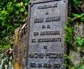 Commemorative plaque discovery of Machu Picchu by American archaeologist Hiram Bingham III-10