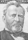 Hiram Ulysses Grant portrait from us 50 dollars. Royalty Free Stock Photo