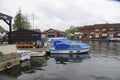 Small hire boats on river