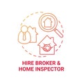 Hire broker concept icon Royalty Free Stock Photo