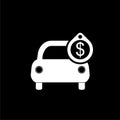 Hire car rent icon isolated on dark background Royalty Free Stock Photo