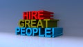 Hire great people on blue