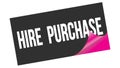 HIRE PURCHASE text on black pink sticker stamp