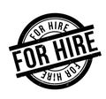 For Hire rubber stamp