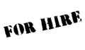 For Hire rubber stamp