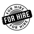 For Hire rubber stamp