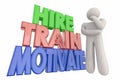 Hire Train Motivate Thinking Employee Words