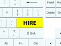 Hire yellow keyboard button