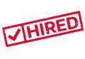 Hired rubber stamp