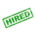 Hired stamp rubber icon