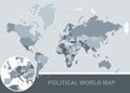 Political map of the World. Editable