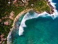 Hiriketiya Beach in Sri Lanka aerial view