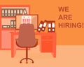 We are hiring for accounting department vector