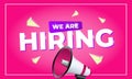 We are hiring banner with megaphone. Join our team Royalty Free Stock Photo