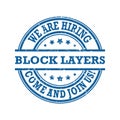 We are hiring Block Layers - stamp / label Royalty Free Stock Photo