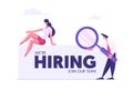 We are Hiring Concept Banner with Business People. Vacancy, Recruitment, Job Hiring, Agency Interview, Human Resources