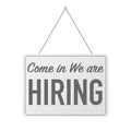 We are hiring on door hanging plate