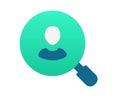 Hiring find user single isolated icon with gradient style