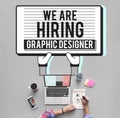 Hiring Graphic Designer Creative Sketch Visual Concept