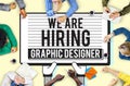 Hiring Graphic Designer Creative Sketch Visual Concept