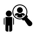 Hiring glyph flat vector icon Royalty Free Stock Photo