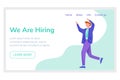 We are hiring landing page vector template