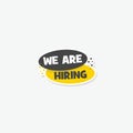 We are hiring logo sticker icon Royalty Free Stock Photo